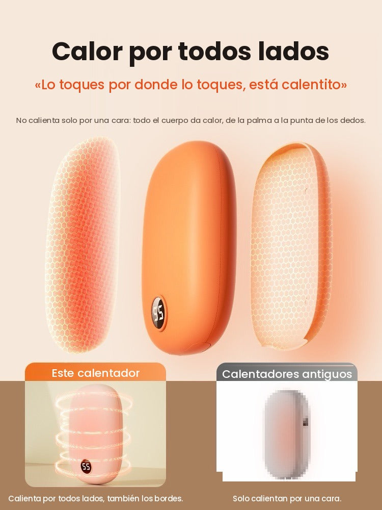 El calentador da calor por toda la superficie
