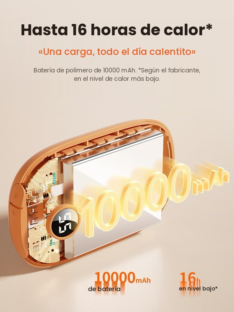 Batería de 10000 mAh, hasta 16 horas de calor